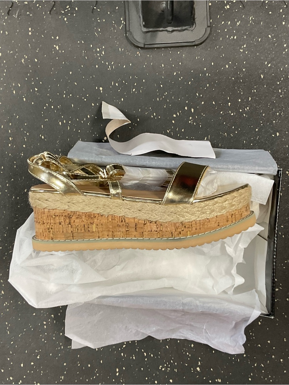 Pretty little thing gold sandals